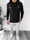 Hanorac barbati negru slim fit 2728 44-2